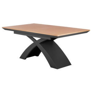 Rozkladací jedálenský stôl s prírodnou doskou Durbas Style Galaxy, 160 × 100 cm