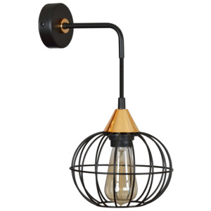 Emibig LATARNIA K1 | industriálna retro nástenná lampa Farba: Čierna