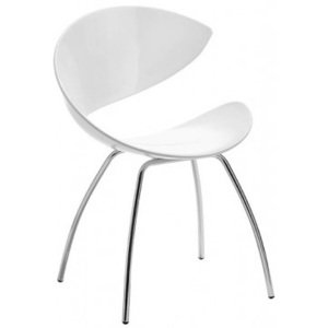 TWIST S dizajnová stolička na kovových nohách MIDJ - biela