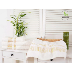 Výhodný set osuška a uterák Bamboo Luxus biela