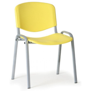 Plastová stolička ISO, žltá - konštrukcia sivá 208113