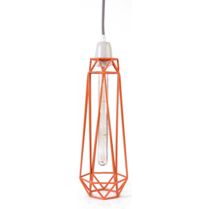 Svietidlo s oranžovým tienidlom a sivým káblom Filament Style Diamond # 2