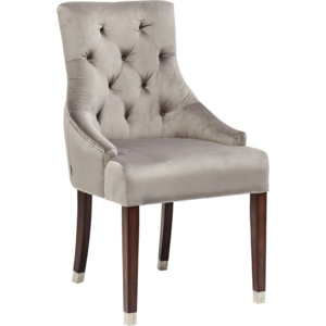 Sivá stolička s opierkami Kare Design Prince Velvet