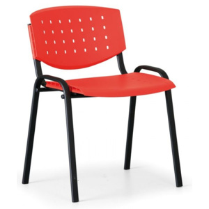 Rokovacia stolička Tony, červená - konštrukcia čierna 280073