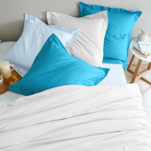 Blancheporte Jednofarebná posteľná bielizeň, polycoton zn. Colombine tyrkysová obliečka na vank. 63x63cm