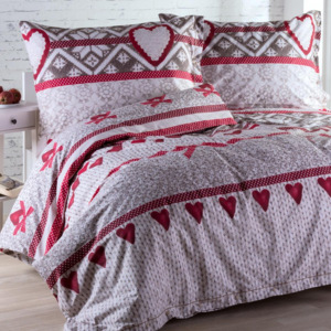 Bavlnené posteľné obliečky Maglia červené