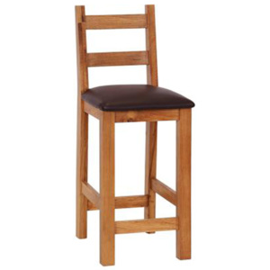 Barová stolička s čalúnením - koža 470x500x1000 olejovosk