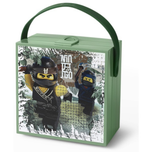 Zelený úložný box s rukoväťou LEGO® Army Ninjago