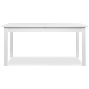 Biely rozkladací jedálenský stôl s matným povrchom Intertade Coburg, 160 × 90 cm