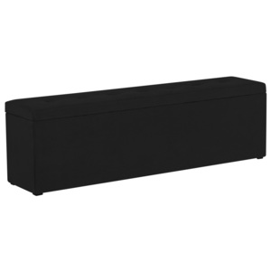 Čierna leňoška s úložným priestorom Windsor & Co Sofas Astro, , 140 × 47 cm