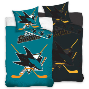 Bavlnené posteľné obliečky NHL San Jose Sharks