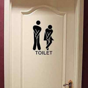 Dekoratívna samolepka na dvere WC Toilet
