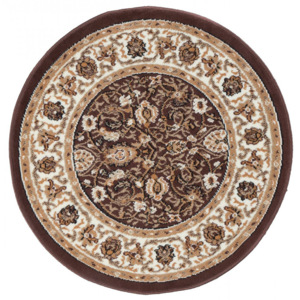 Kusový koberec PP King hnedý kruh, Velikosti 130x130cm