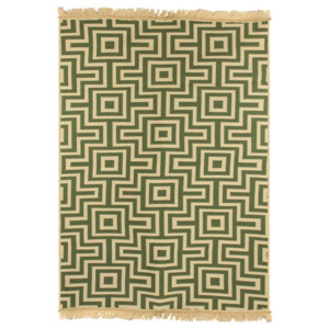 Zeleno-béžový koberec Ya Rugs Kare, 120 × 180 cm