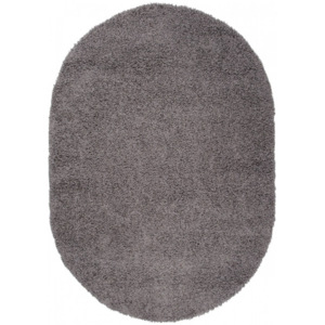 Kusový koberec Shaggy Della šedý ovál, Velikosti 60x100cm