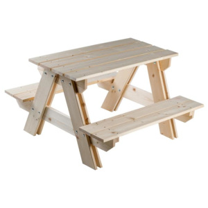 Teddies Súprava stolík + lavica drevo