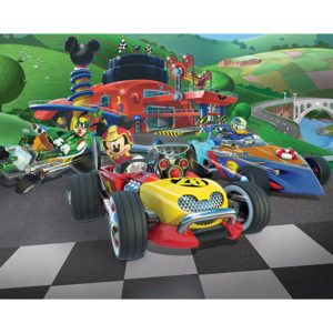 3D tapeta pre deti Walltastic - Mickey Racers 305 x 244 cm