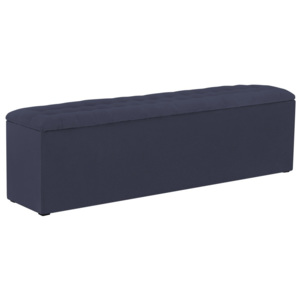 Tmavomodrá leňoška s úložným priestorom Windsor & Co Sofas Nova, 200 × 47 cm
