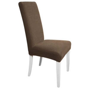 Multielastické poťahy Carla hnedé stoličky s operadlom 2 ks 40 x 40 x 60 cm