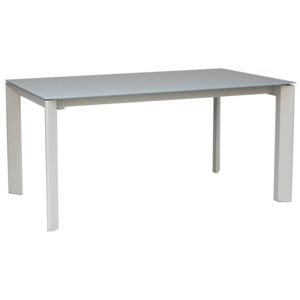 Sivý rozkladací jedálenský stôl sømcasa Lisa, 140 × 90 cm