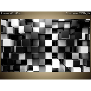 Fototapeta Čierno-biele 3D kocky 402x240cm FT2821A_9A