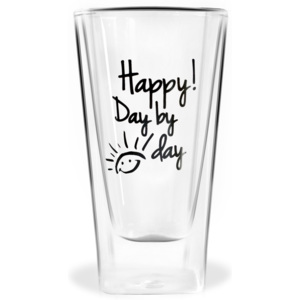 Dvojitý pohár Vialli Design Happy Day by Day, 300 ml