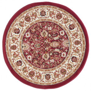 Kusový koberec PP King červený kruh, Velikosti 130x130cm