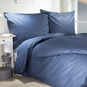 Bavlnené posteľné obliečky Hermína modré štandardná dĺžka