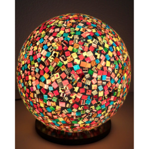 Stolná lampa viacfarebná guľa 30 cm
