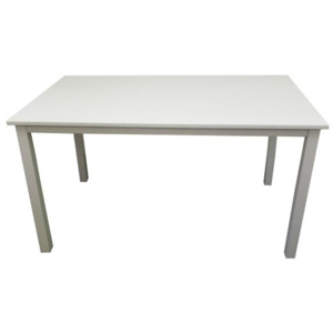 TEMPO KONDELA Jedálenský stôl, biela, 110 cm, ASTRO