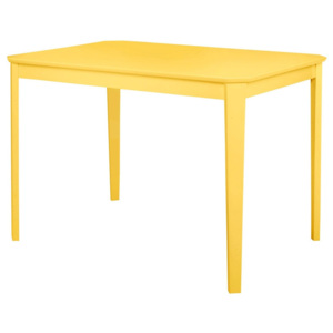 Žltý jedálenský stôl Støraa Trento, 110× 75 cm