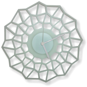 AtelierDSGN: Dizajnové nástenné hodiny: Vločka, Výber farieb Lesklá nerezová oceľ