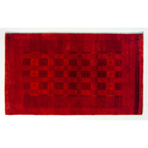 0,78 x 1,32 m - Vlnený koberec Nomadi Super 442 Červený