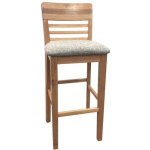 Barová stolička s čalúnením - textil 400x400x1090 olejovosk