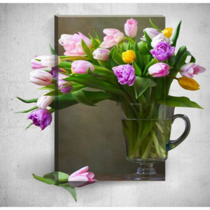 Nástenný 3D obraz Mosticx Flowers In Vase, 40 × 60 cm