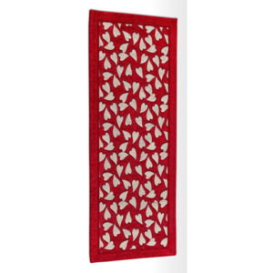 Červený vysokoodolný kuchynský koberec Webtappeti Corazon Rosso, 55 × 240 cm
