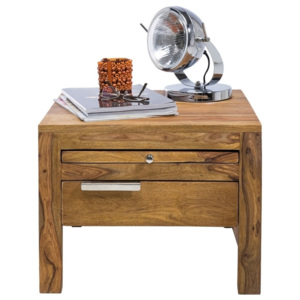 Drevený nočný stolík Kare Design Authentico, 50 × 50 cm