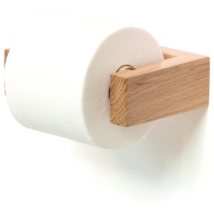 Nástenný držiak na toaletný papier z dubového dreva Wireworks Mezza