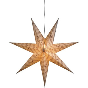 Sivá závesná svietiaca hviezda Musica, Ø 75 cm