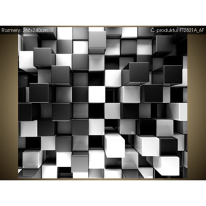 Fototapeta Čierno-biele 3D kocky 268x240cm FT2821A_6F