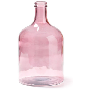 Ružová sklenená váza La Forma Semplice, výška 43 cm