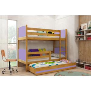 Detská poschodová posteľ Tami 3 BMS 80 x 160 Farba: Jelša