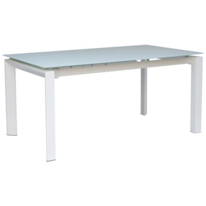 Biely rozkladací jedálenský stôl sømcasa Marla, 140 × 90 cm
