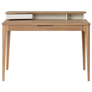 Písací stôl z dreva bieleho duba Unique Furniture Amalfi