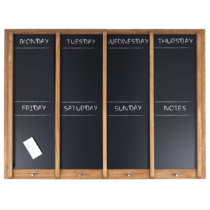 Nástenná tabuľa s týždenným plánovačom PT LIVING Wood, 80 × 60 cm