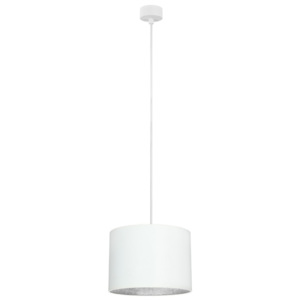 Biele stropné svietidlo s vnútrajškom v striebornej farbe Sotto Luce Mika, ∅ 25 cm