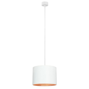 Biele stropné svietidlo s vnútrajškom v medenej farbe Sotto Luce Mika, ∅ 25 cm