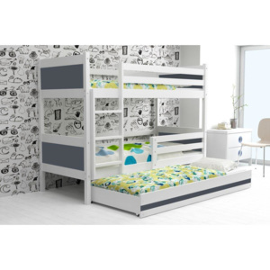 BMS Detská poschodová posteľ Rino 3 - 80 x 190 Farba: Grafit