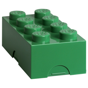 LEGO® Storage Box na desiatu - tmavo zelený