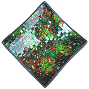 Dekoračná misa mozaika ZEN - zelená 30x30cm